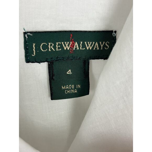 J Crew Always Womens‎ Sleeveless Peplum Top Sz 4 White Minimalist Resort Preppy - Picture 7 of 9